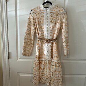 Mulla Ivory Belted Dress